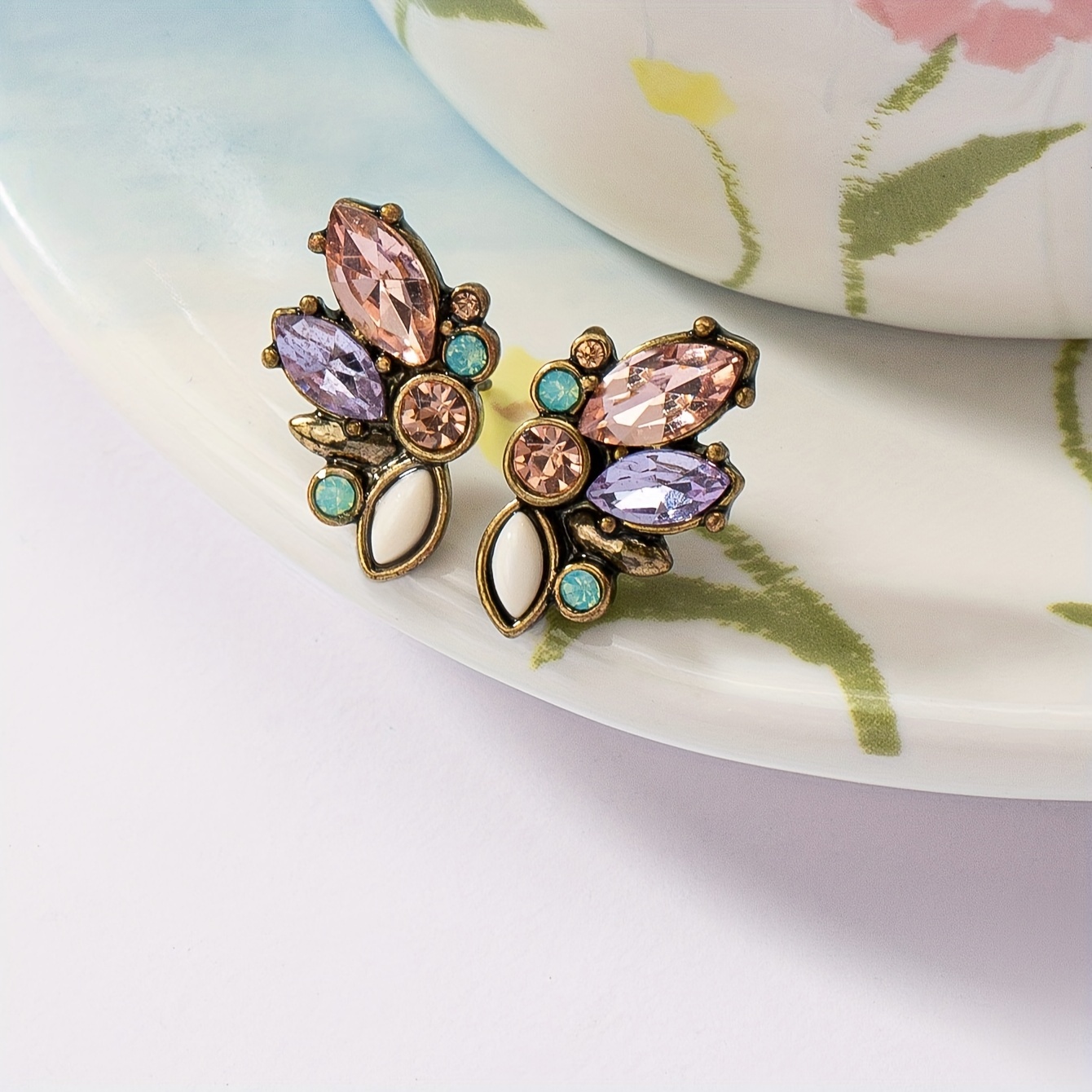Bohemian Left-Right Symmetrical Butterfly Stud Earrings